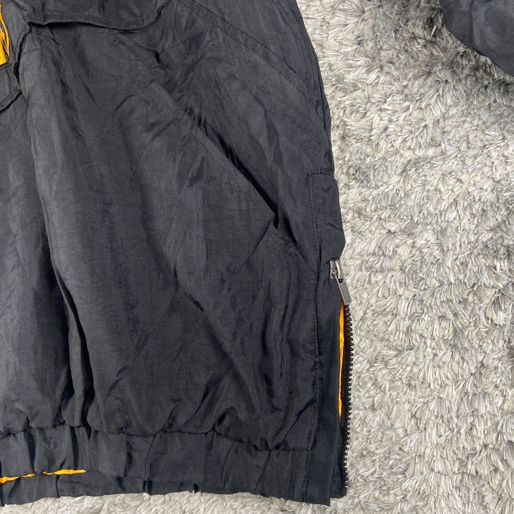 Vintage Starter Pittsburgh Steelers Windbreaker Men XL Black NFL Anorak Jacket - Picture 5 of 12